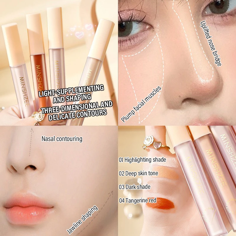 Liquid Contouring Stick 3D Cement Grey Nose Shadow And Highlighter Facial Brightening Cream Contour Bronzer Concealer Makeup_voghion.com