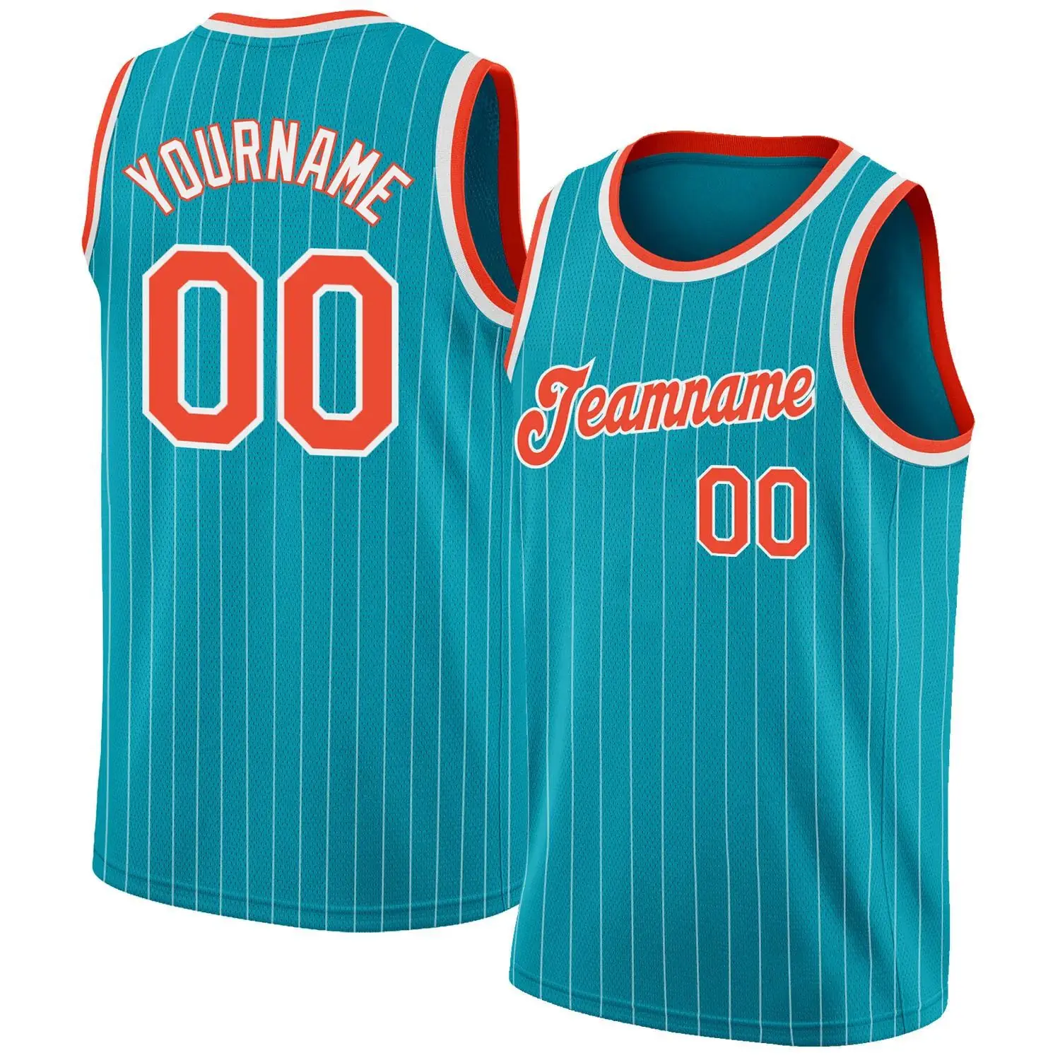 CyanColorCustomBasketballJerseyTankTopsforMenJersey