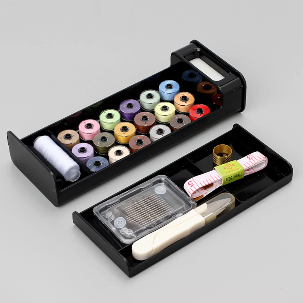 200Pcs Portable Sewing Kit DIY Home Travel Thread Needle Scissor Storage  Box Set