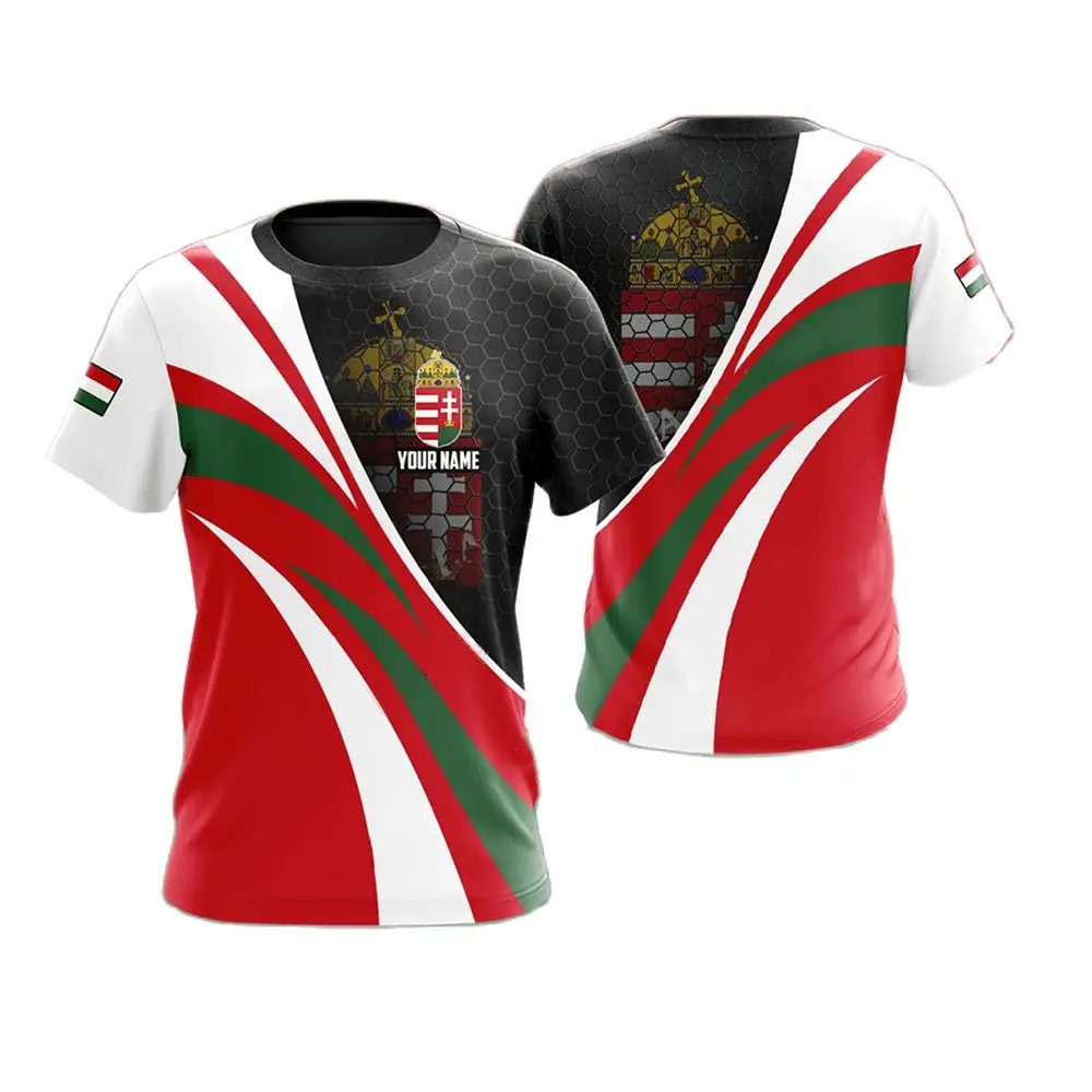 

Hungarian Flag Printed Men's T-shirt High Quality Short Sleeved Fashionable Round Neck Top Street Harajuku T-shirt Oversized Vin
