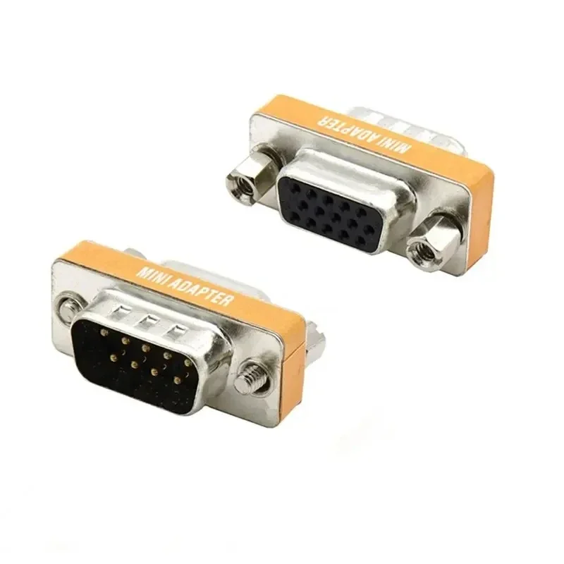 VGA Cable Adapter Metal Mini Serial Port 9Pin Display To DB15Pin Male Female Converter HD15/DB9 VGA (D-SUB, RGB)