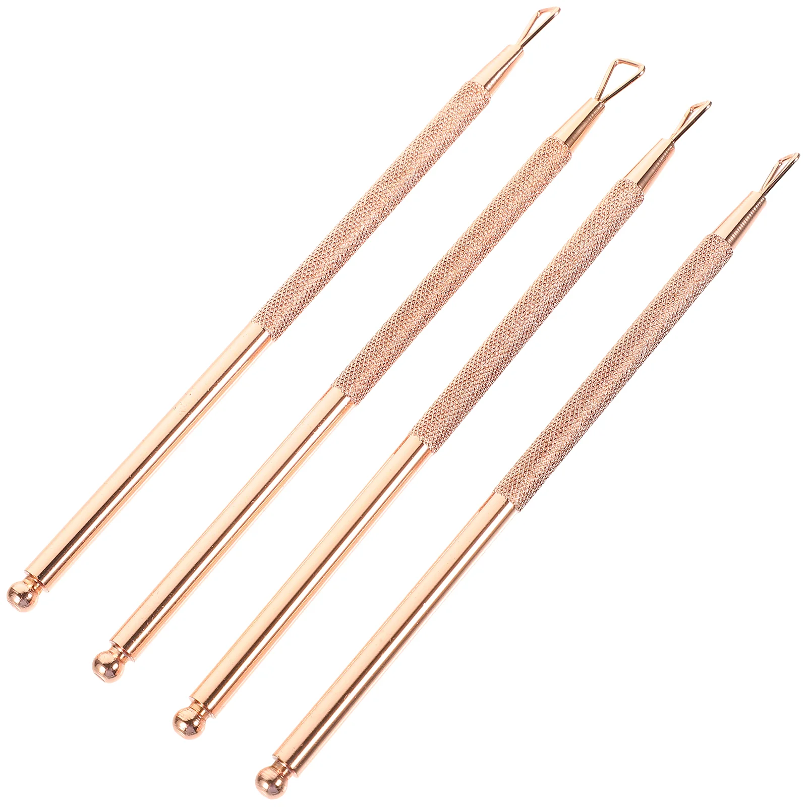 

4 Pcs Triangular Design Cuticle Peller Nail Removing Tool Scraper Putter Poo Stainless Steel Gel Remover Polish