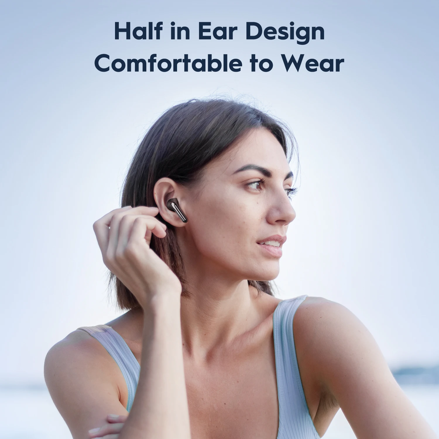 새로운 Bee X6 블루투스 이어폰, V5.3 TWS 무선 헤드셋, 게임 음악 헤드폰, 배터리 수납 미니 이어버드 이어피스