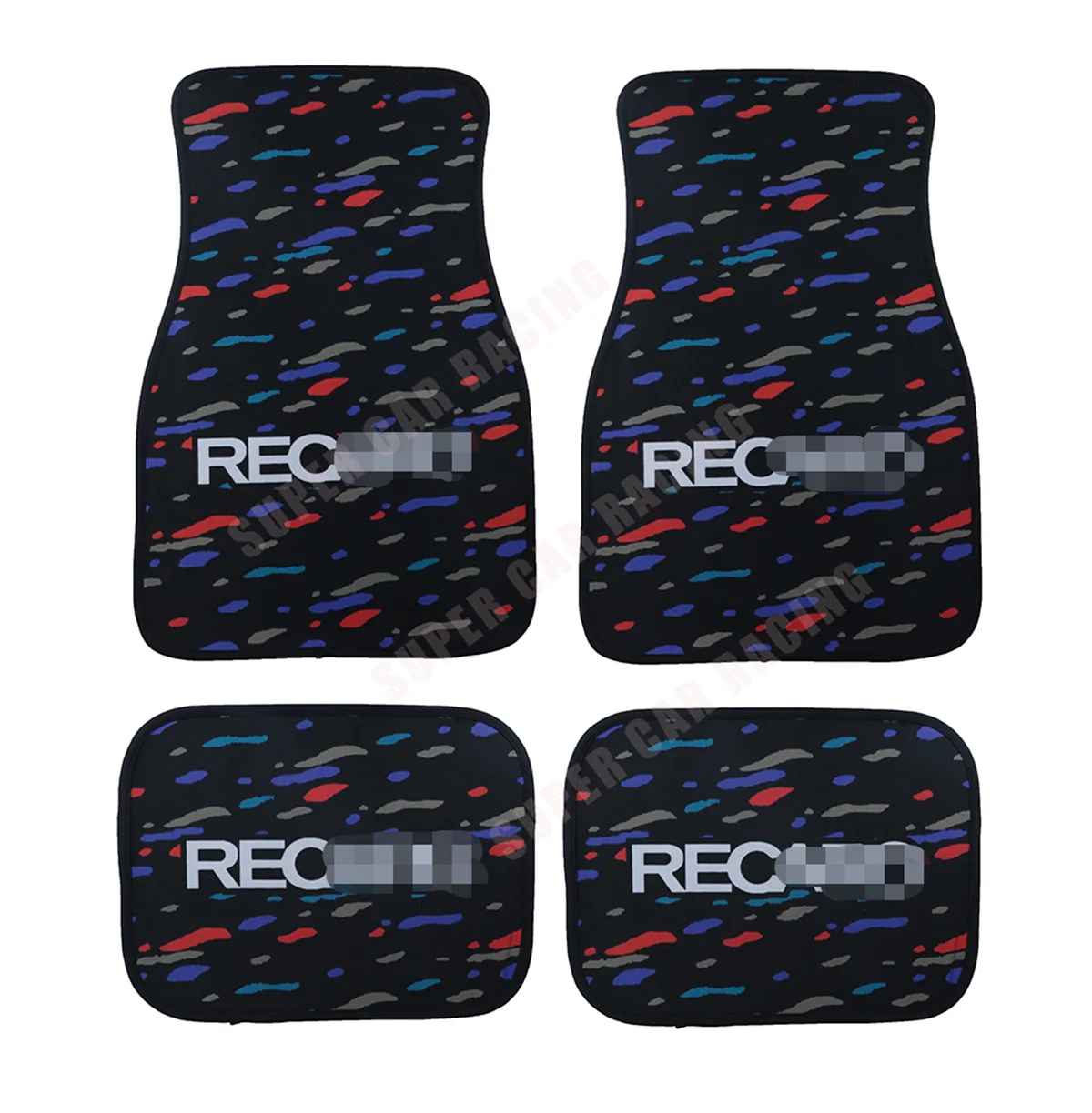 4pcs Jdm Japanese Custom logo Confetti Mat Rug Carpet Anti Slip Carpet floor mats car mats Pad