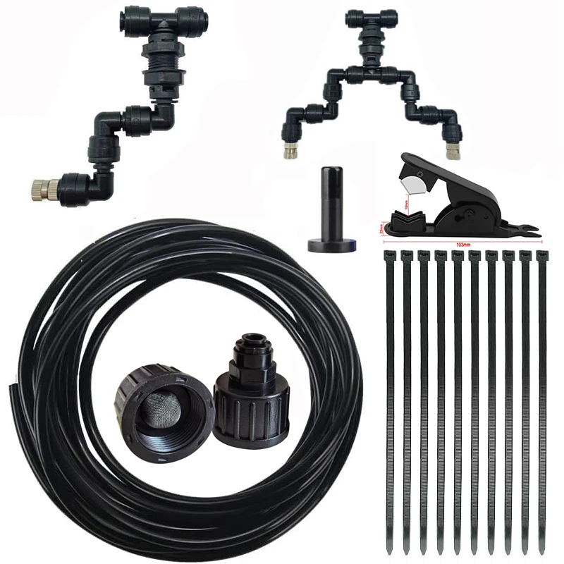 Aquarium Humidifying Spray Accessories Rainforest Tank Sprinkler Misting Cooling nozzle End Plug Tube Filter aquarium sprinkler