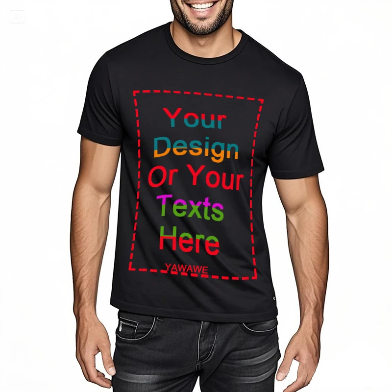 Personalized Custom Photo T-Shirts for Men - Unique Gift for Dad, Grandpa, or Couples