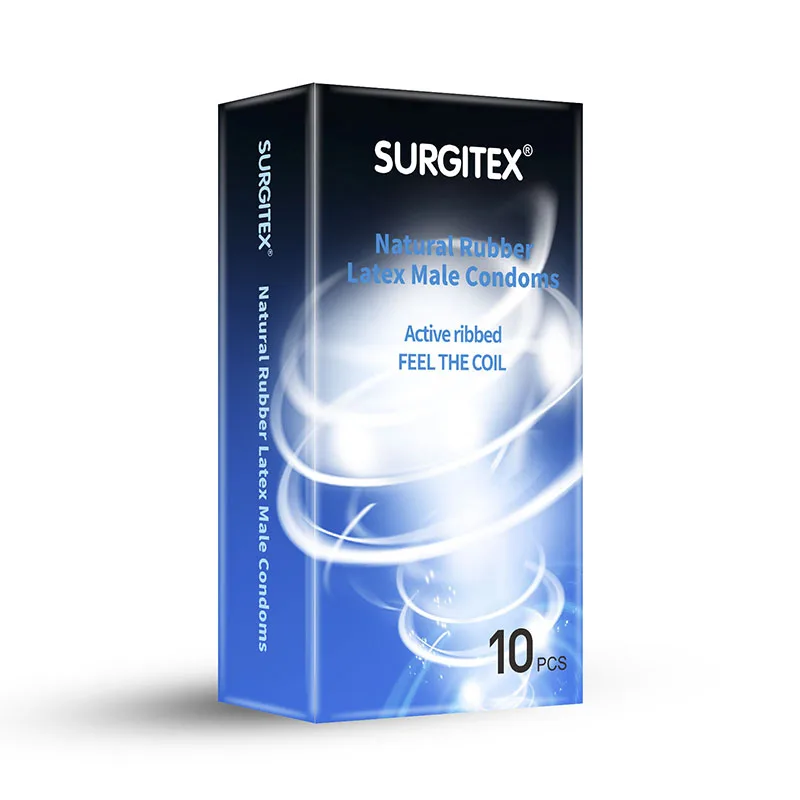 10-Pack Stimulating Ribbed Ultra-Thin Couples' Pleasure Condoms for Enhanced Orgasms