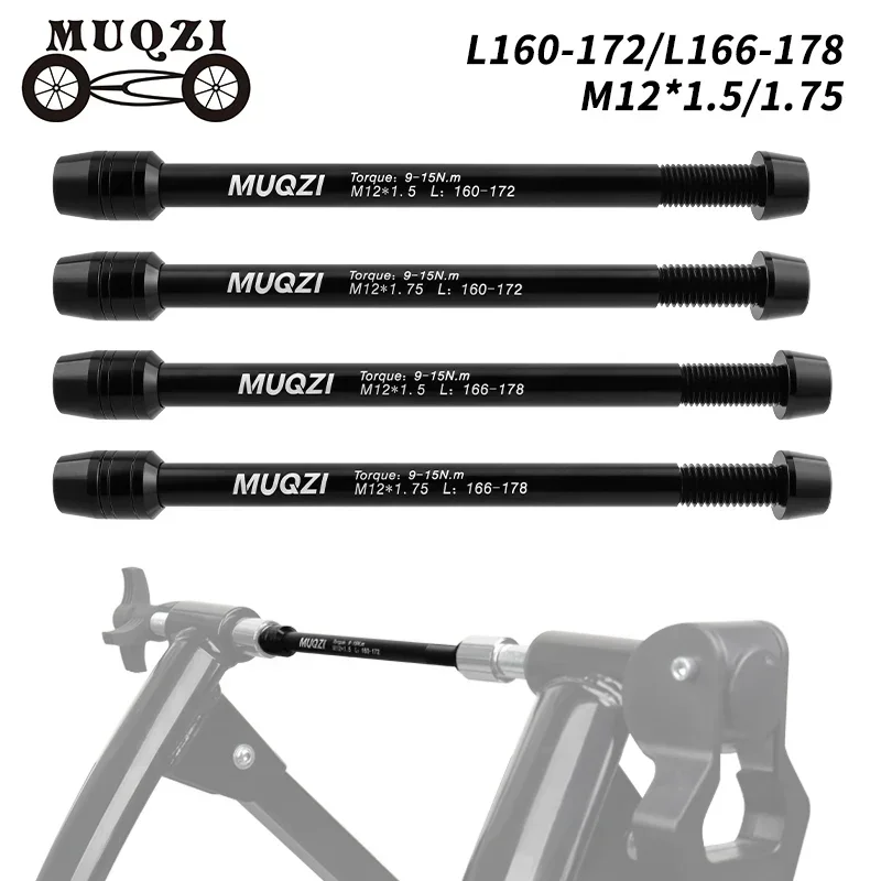 Adaptador De Eje Pasante De Entrenador M12 X 1,5/1,75 Rosca 160-172mm 166-178mm Ruedas De Bicicleta De Eje Brochetas De Liberación Rápida - AliExprs