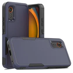 Shockproof Hybrid Dual-Layer Phone Case - Rugged Protective Cover for TPU PC (Blue)