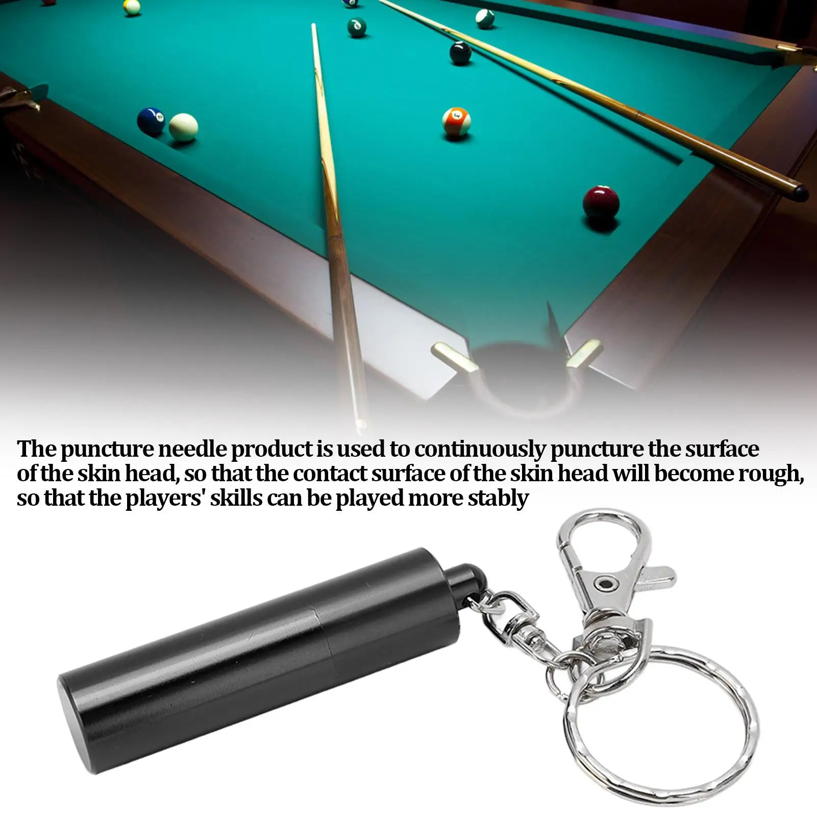 Cue Tip Shaper Increase Friction Pool Cue Tip Tool Functional for billiard Accessories Easy To Use Keychain for billiard