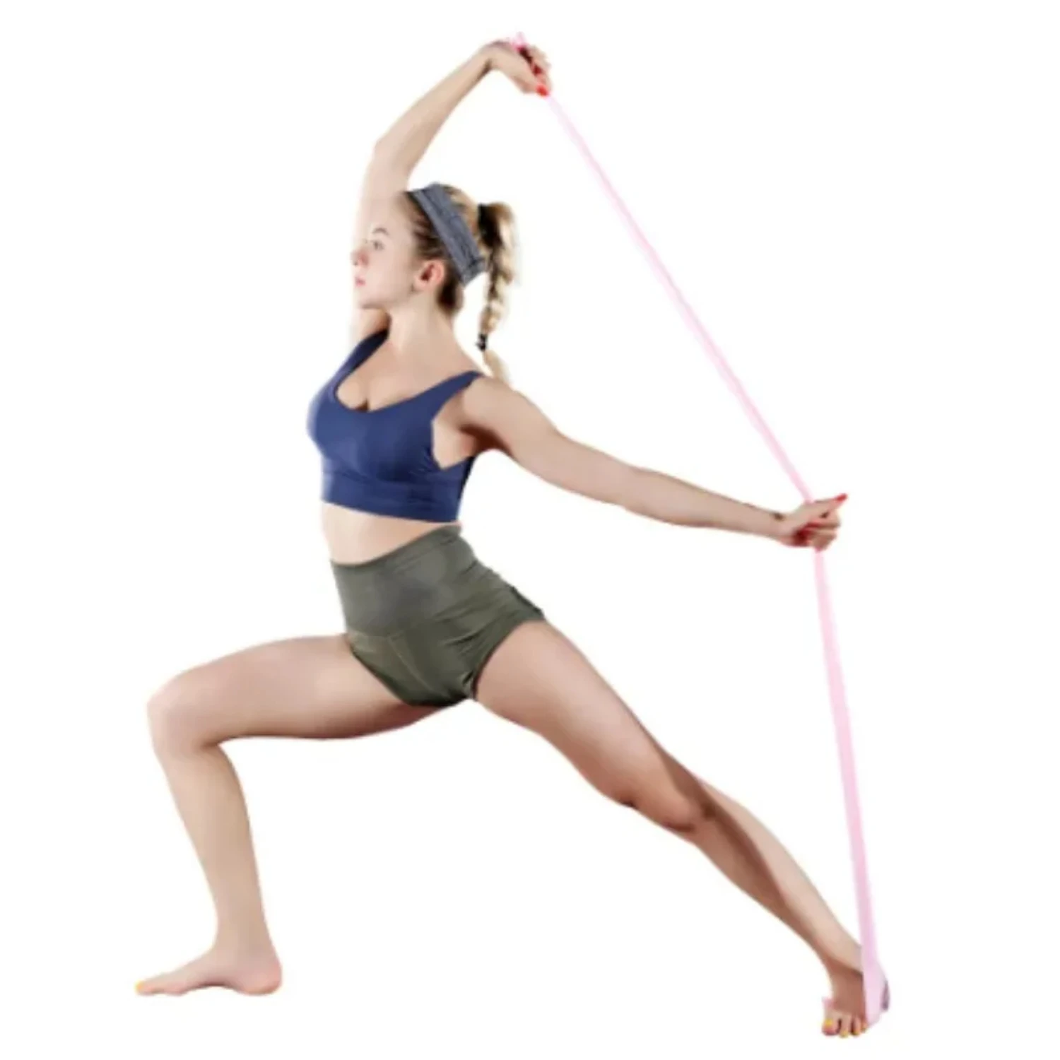 Highly Effective and Durable Elastic Resistance Band for Lower Body Yoga and Pilates-Flexible Strength Training Stretch Bands