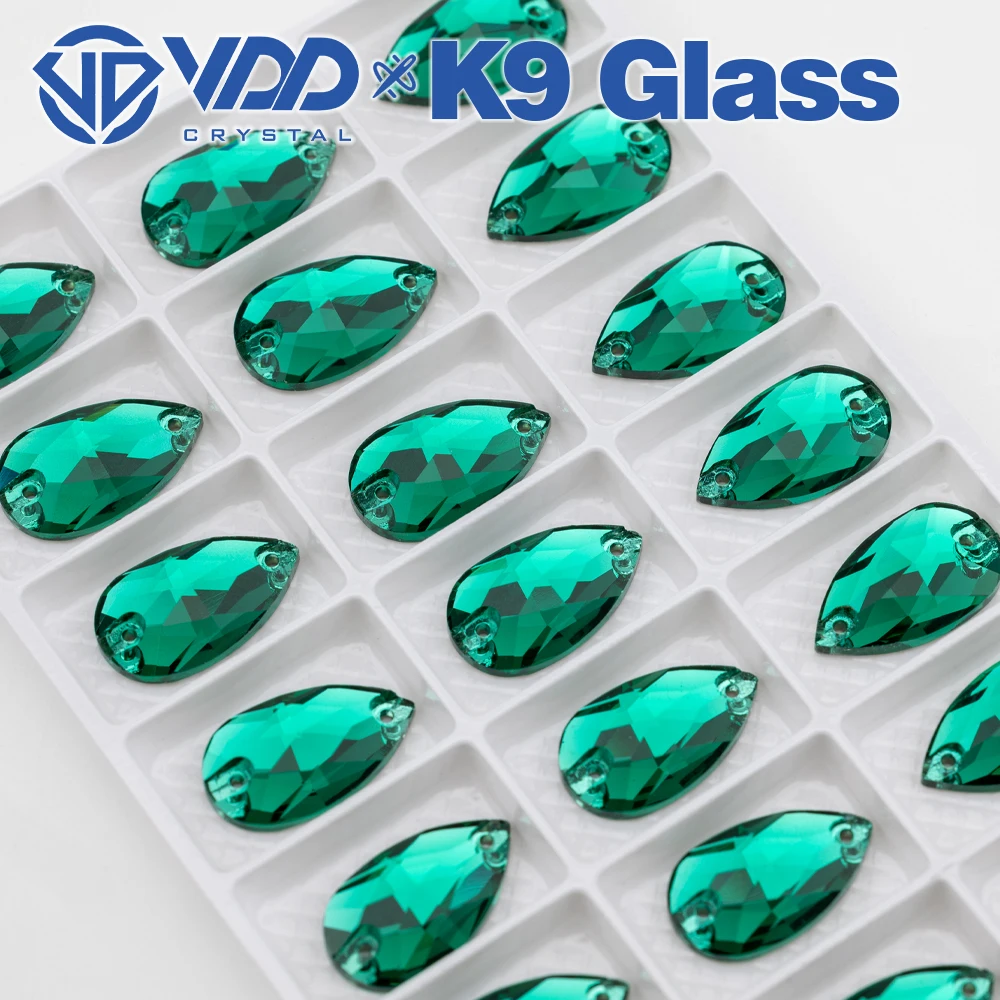 VDD Großhandel Birne Top Qualität K9 Glas Nähen Auf Strass Kristall FlatBack Nähen Steine Für Kleidungsstück DIY Kleidung Hochzeit Kleid – Detail 18