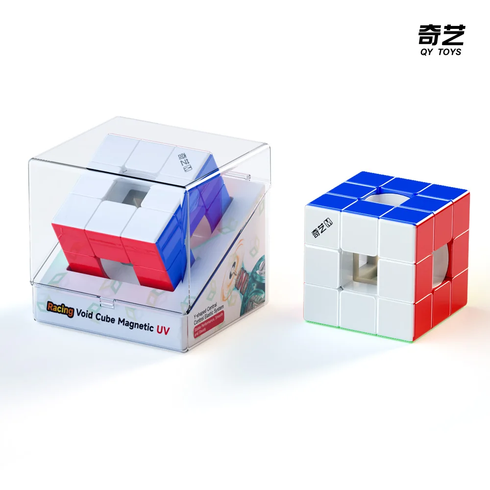 Qiyi Racing Void Speed Cube Magnetic UV Stickerless Fidget Toys Cubo Magico Puzzle Qiyi Hollow 3x3