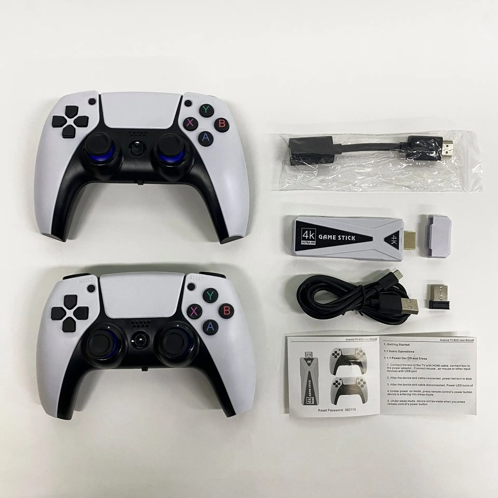 

2023 GT68 HD Video Game Stick Console 4K 10000 Game Wireless Android TV Home Game Console Bluetooth Handle Support 64BG 128GB