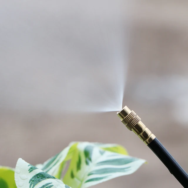 20-5m 3/8" 9/12mm Misting Cooling System 360° Free-bend Brass Nozzle Adjustable Atomizer Sprayer Garden Irrigation 80mesh Filter 6