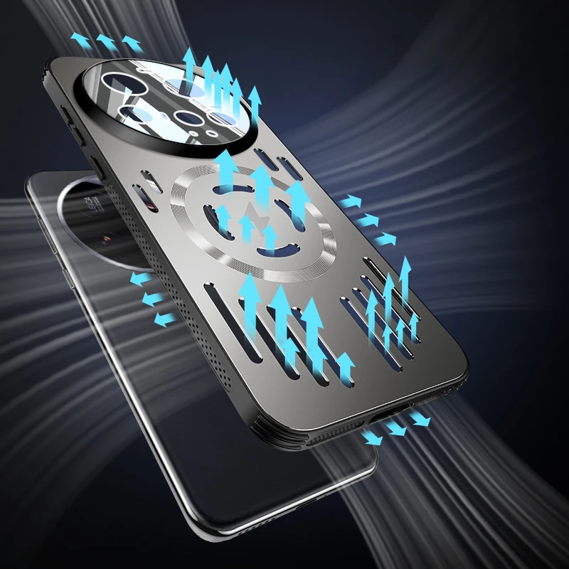 Magsafe-Compatible Aluminium Alloy Heat Dissipation Shockproof Phone Case