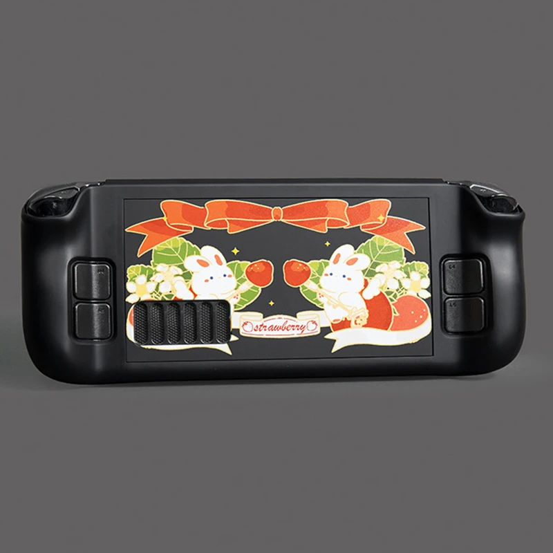 For Steam Deck Case Kawaii Strawberry Bunny Hard PC Cover
