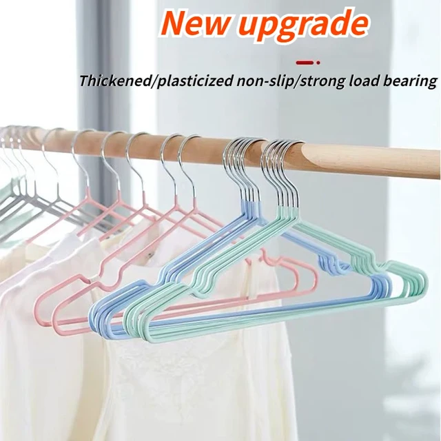 10Pc Metal Clothing Hangers Anti-slip Aluminium Alloy Drying Rack Coat  Hanger.