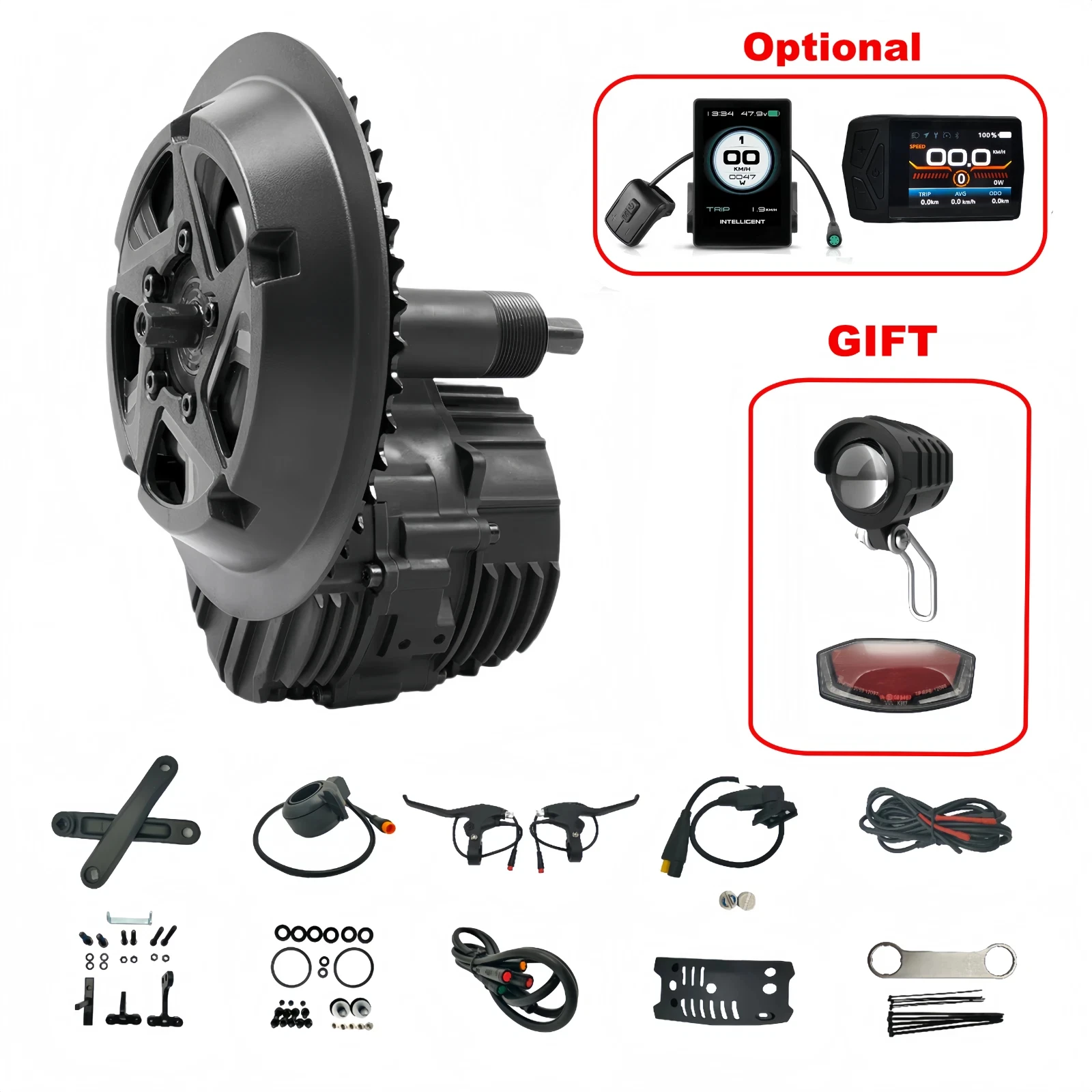 TONGSHENGTSDZ1648V1000WElectricBicycleEbikeMidDriveMotorConversionKitswithColorLCDDisplayforBB68-73mm-AliExpress