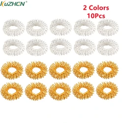 10pcs/Lot Finger Massage Sujok Ring Acupuncture Ring Health Care Body Massage Chinese Medicine Color Gold