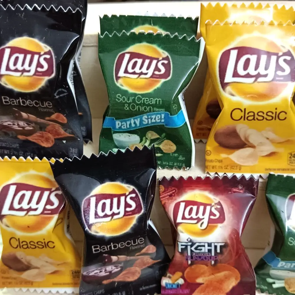 NEW 2Bag with Chips 1/6 Scale Dollhouse Miniature Fried Chips Mini Pretend Food for Blyth Barbies BJD Doll House Toys 6