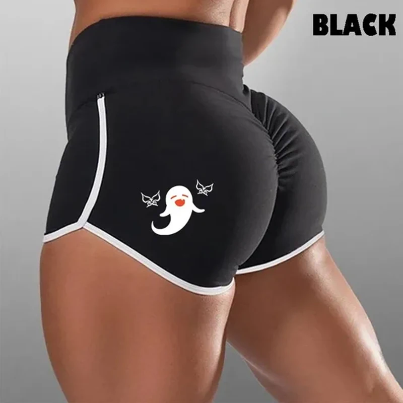 Women's seamless yoga shorts high waisted hip lifting sports leggings high waisted quick drying fitness sports leggings