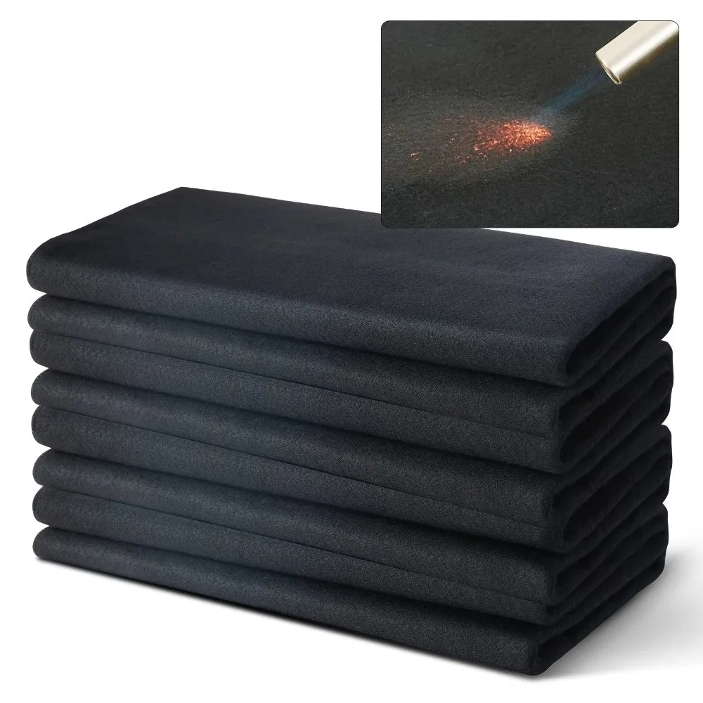 High Quality 100*100cm Carbon Fiber Felt Fireproof Torch Shield Mat High-temperature Resistant Soldering Protective Pad