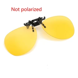 Polarized Unisex Photochromic Night Vision Anti-Glare Vintage Clip-On Sunglasses (Night Vision Yellow)