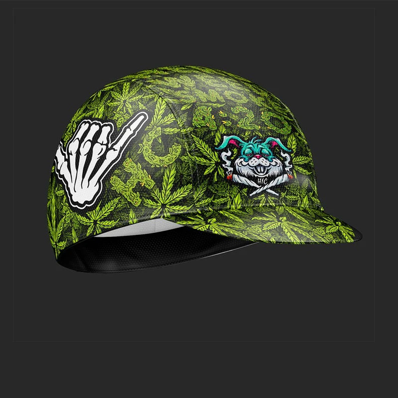 Cycling Caps Green Leaves Bike Hat One Size Fits Most 3