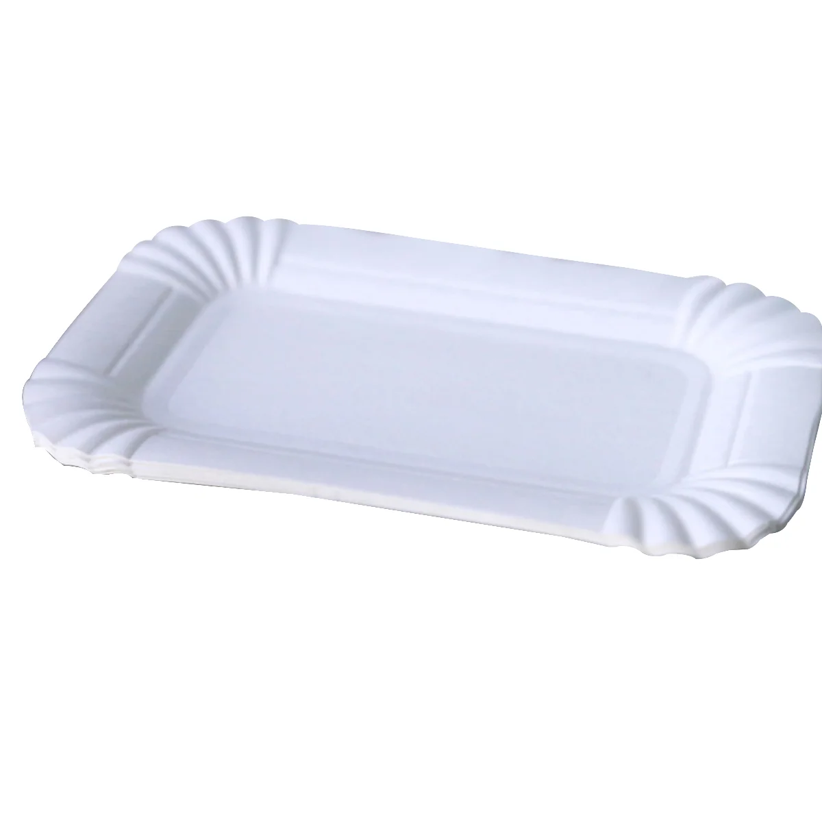 100pcs/LOT Disposable Tableware Cake Paper Plate Birthday Paper Plates Cutlery Tray DIY Craft Trays White Foam