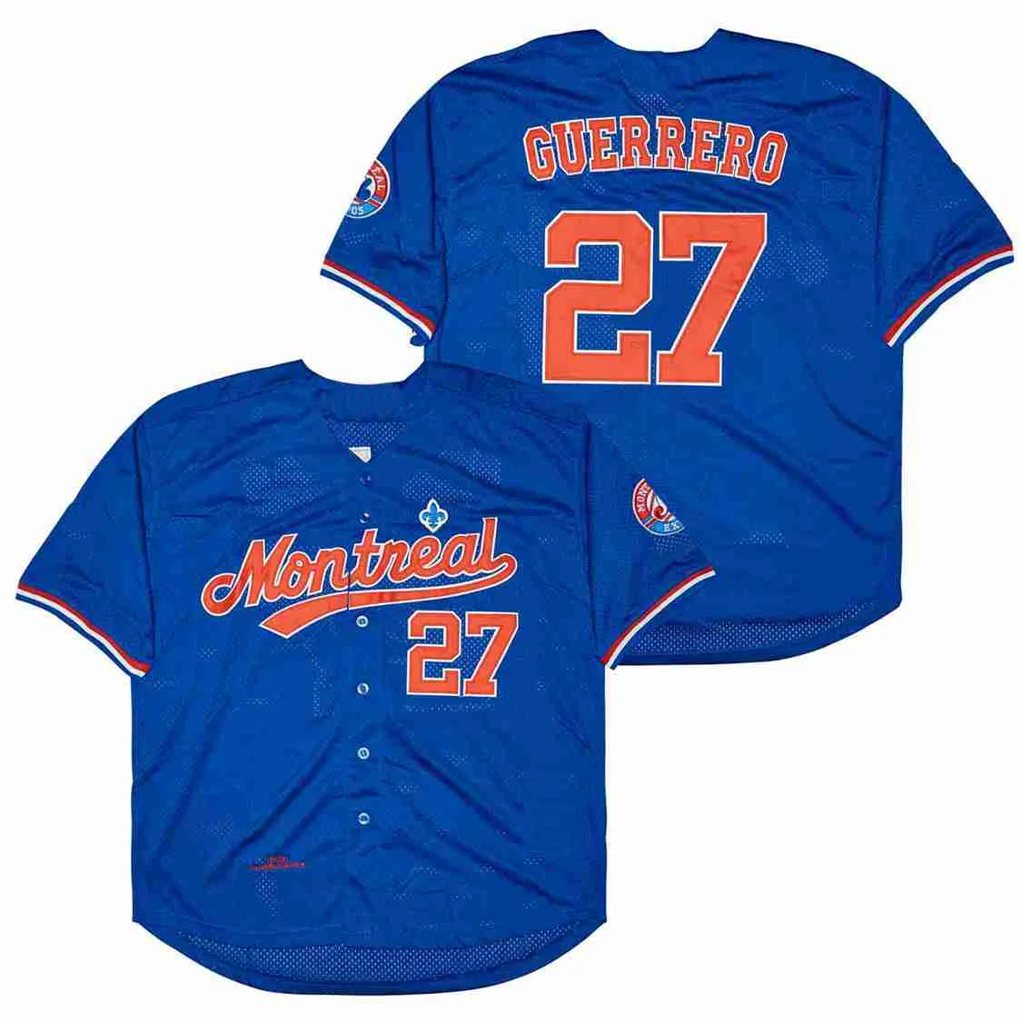 baseball jerseys Montreal 27 GUERRERO 10 DAWSON Sewing embroidery Outdoor sportswear Hip hop culture Big size baseball jersey