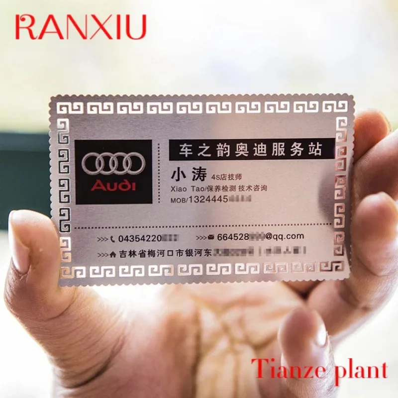 

Custom CustomCusto n etal fashion label card crtive hot foil sta busins card agnet spe card ade for ebers