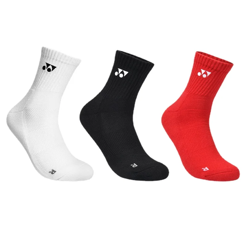 3 Pairs YONEX Socks Sport mid Sock men female badminton tennis cotton