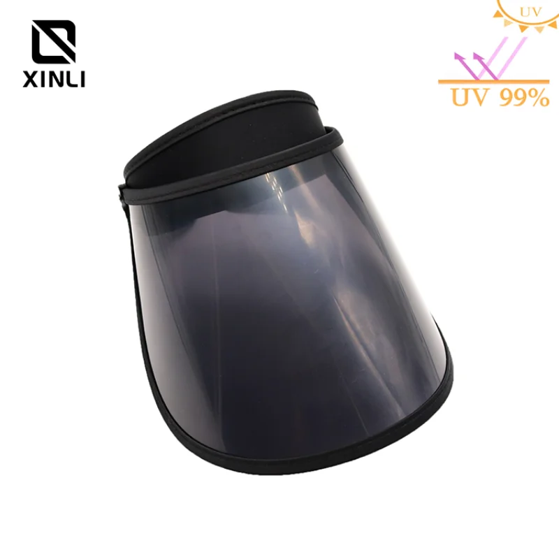 Summer Long Beach Hats Woman Black Transparent Adult Outdoor UV Protection Travel Golf Cap Sun Visor for Men Sun Cap Sunscreen 6