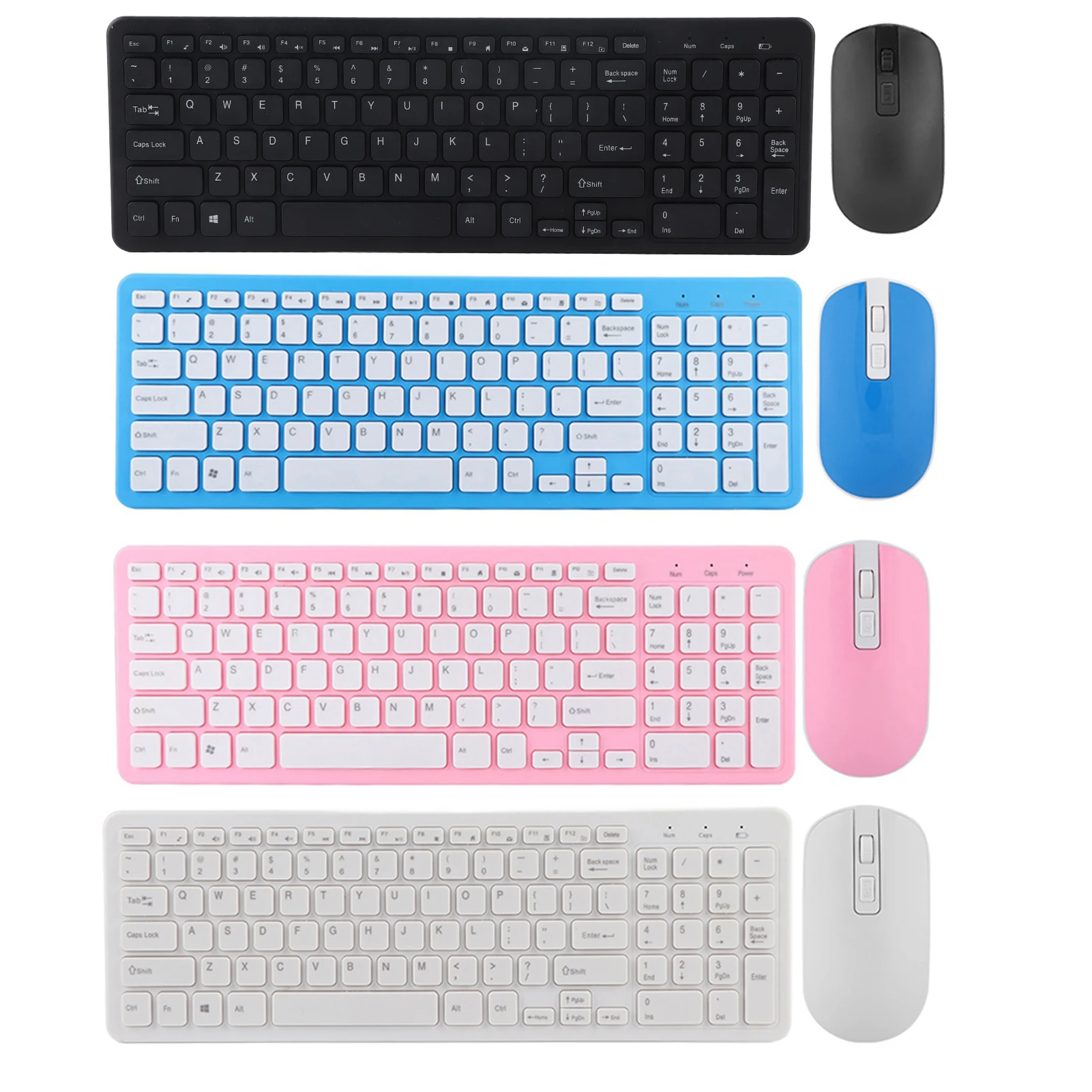 Set tastiera e mouse wireless 2.4g ad alta sensibilità_voghion.com