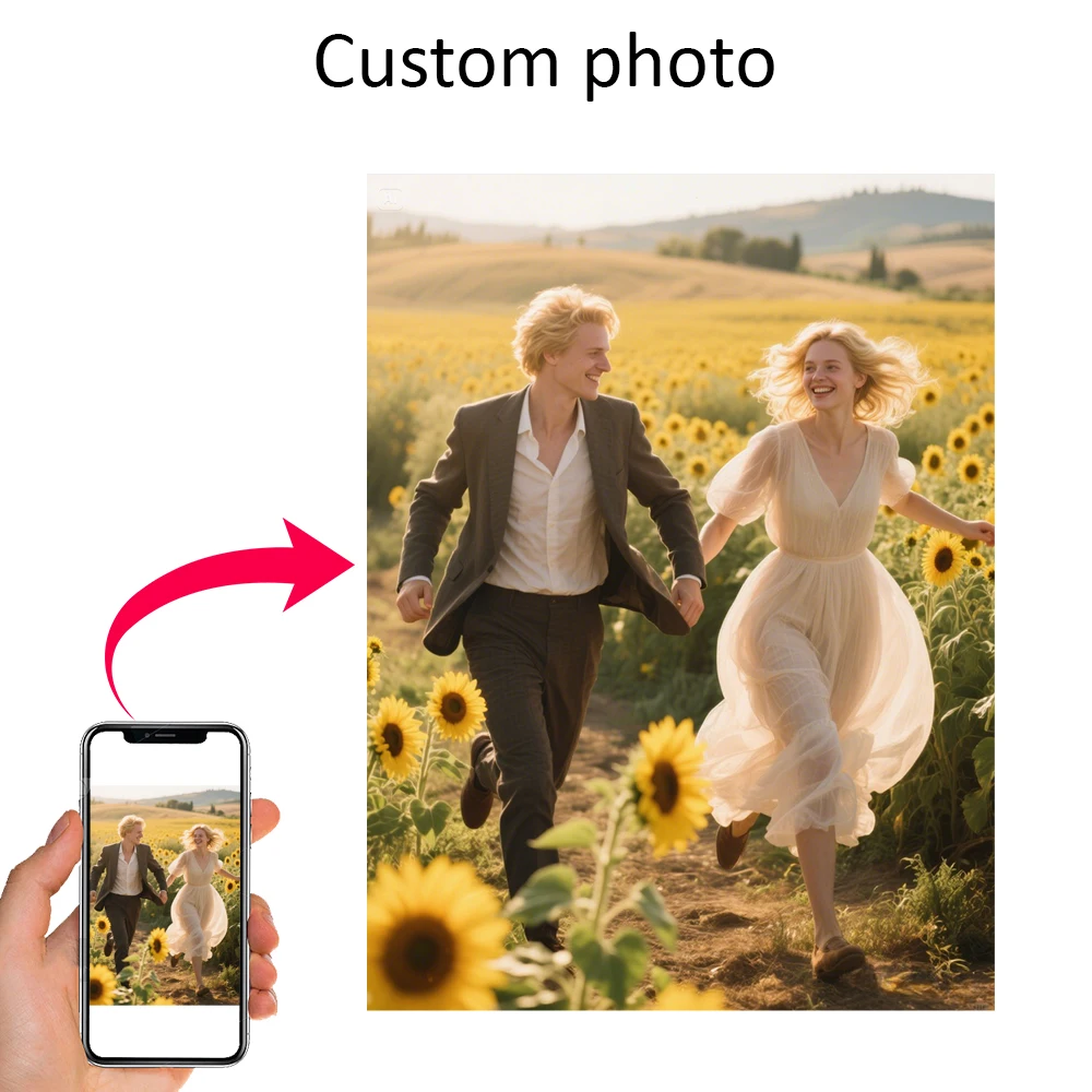 1 יחידה קנבס בגודל גדול תמונה מותאמת אישית, מתנה לקישוט החדר, פריטי קישוט לבית מותאמים אישית, קישוט קיר, מתנה מותאמת אישית