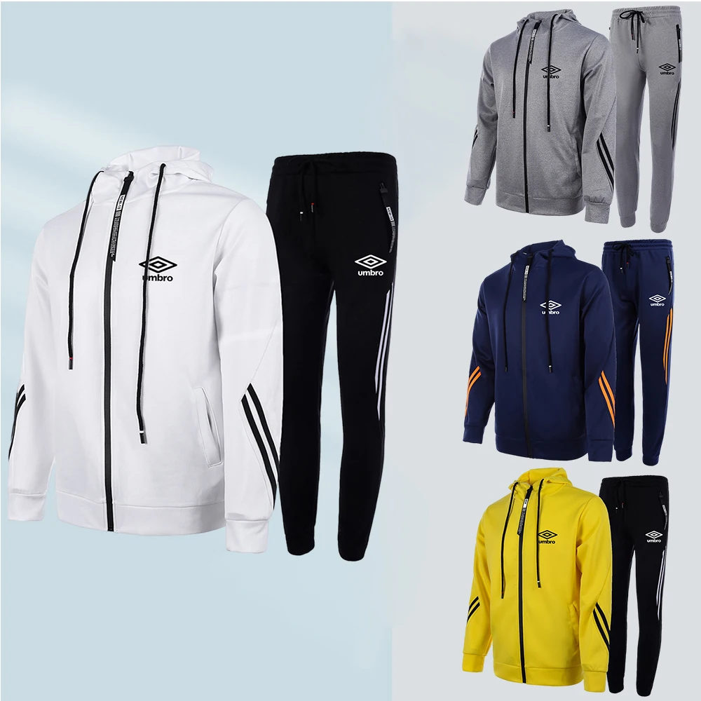 

Autumn Winter Fashion New Men's Stripe Zipper Casual Sportswear Men Hoodie Fitness Gym Clothing Men's Brand Print Tracksuit