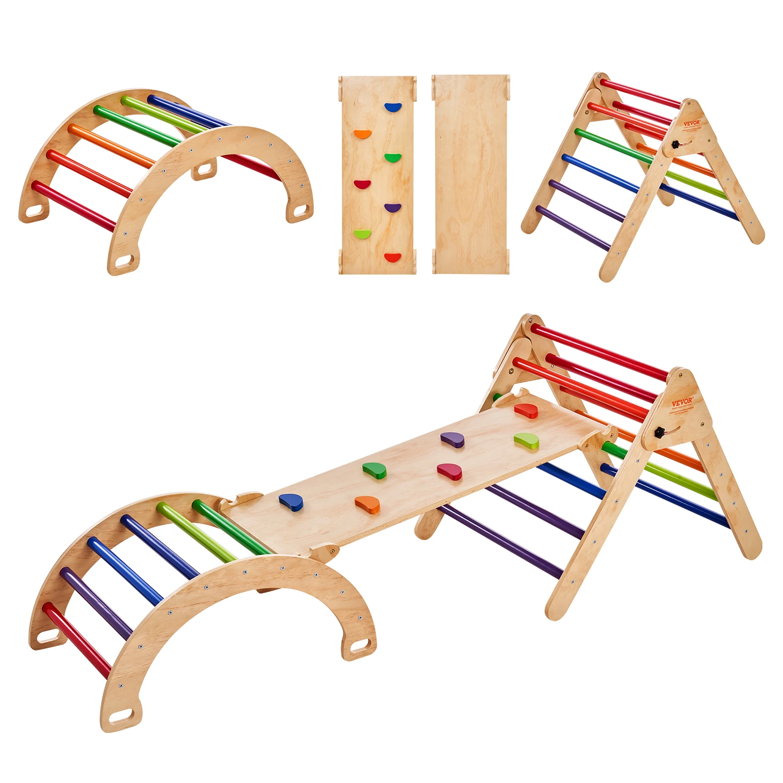 Wooden Toddler Climbing Set for Indoor Play