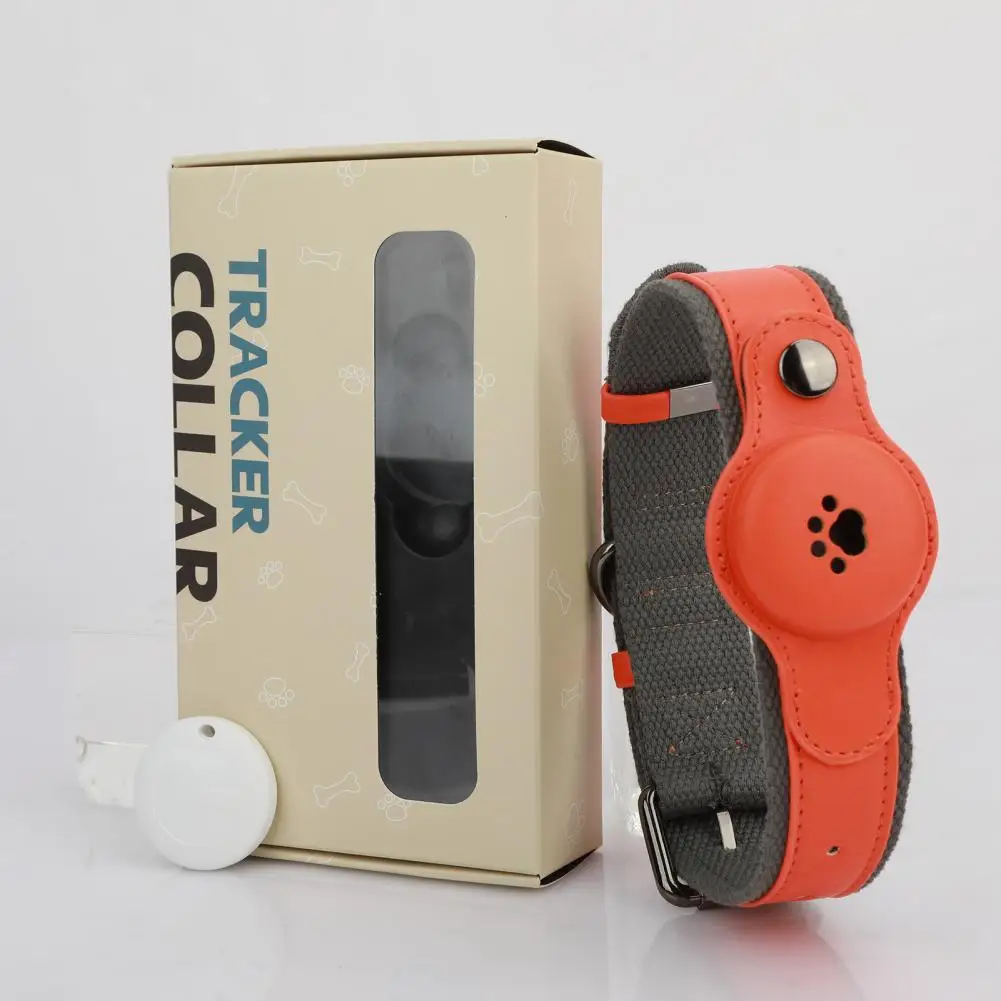 Leather Pet Adjustable Collars Pet Cat Collar For IOS Protective Tracker Anti Lost Positioning Collar GPS Tracker