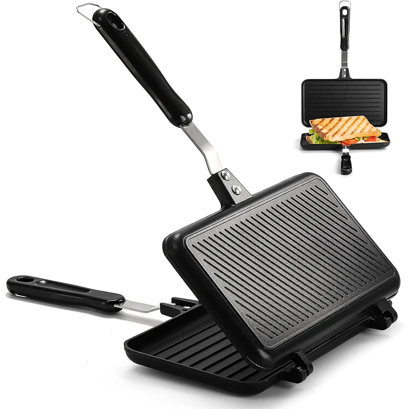 Double Sided Camping Sandwich Toaster Breakfast Sandwich Maker Sandwich  Maker, Double Sided Camping
