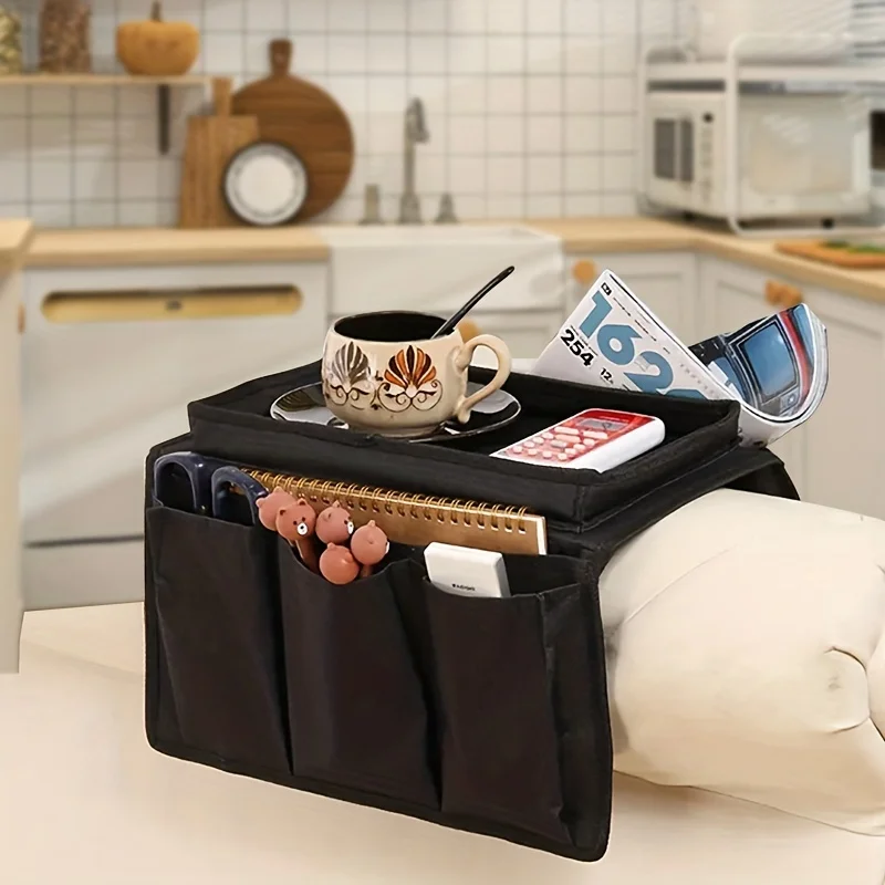 Convenient Sofa Armrest Storage Bag for Remote Controls Magazines