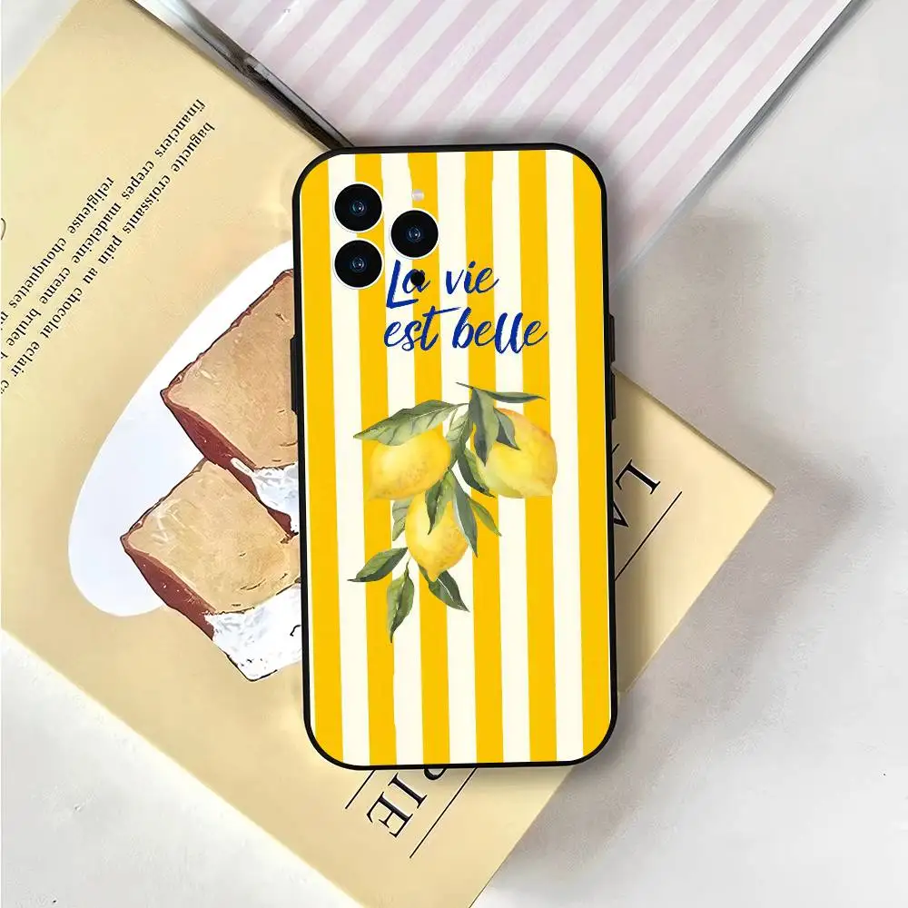 Summer Fruit Lemon Shockproof Silicone Phone Case Cover