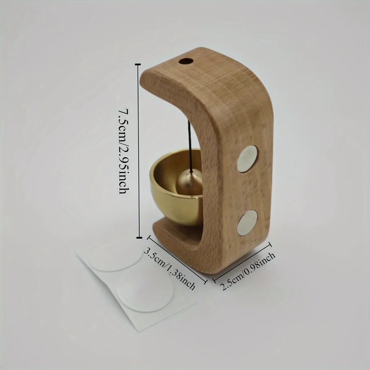 Door Chime Magnetic C-shaped Door Harp Wooden Cute Decorative Door Entry Chime Doorbell Chime for Door Opening Shopkeepers