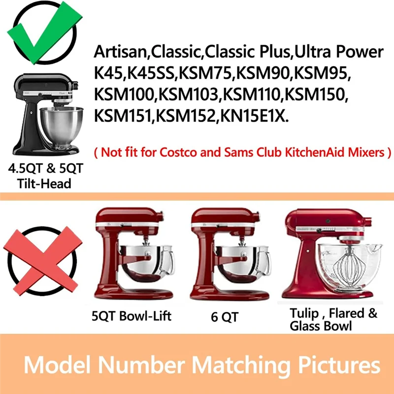 N-MEOF Paddle Attachment for 4.5–5 Qt Tilt-Head Stand Mixers 2