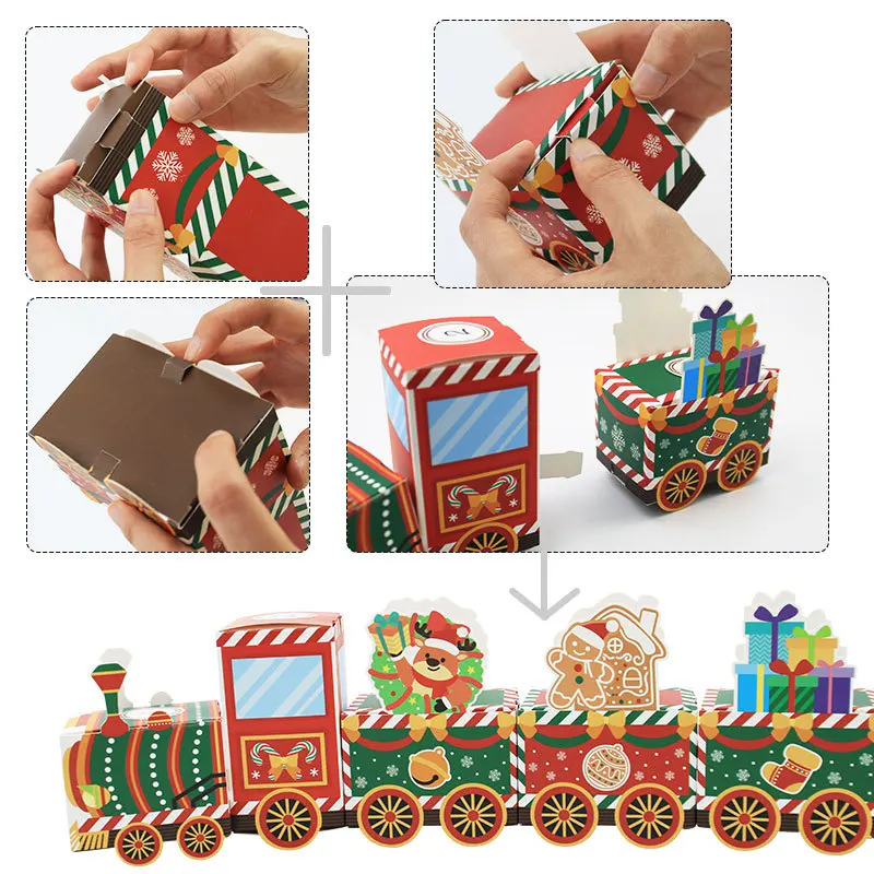 24PCS/Set Creative Train Design Christmas Box 2025 Christmas Advent Calendar Candy Gift Box Navidad Natal New Year Gifts 2026