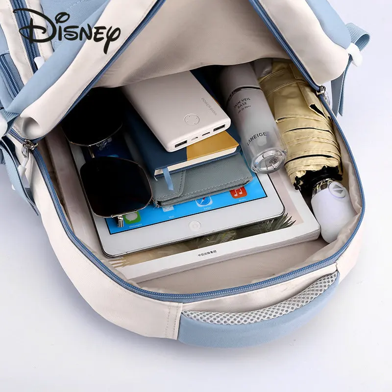 Disney Stitzer New Women's Backpack Fashion High Quality Student Backpack Cartoon Versatile Large Capacity Travel Backpack