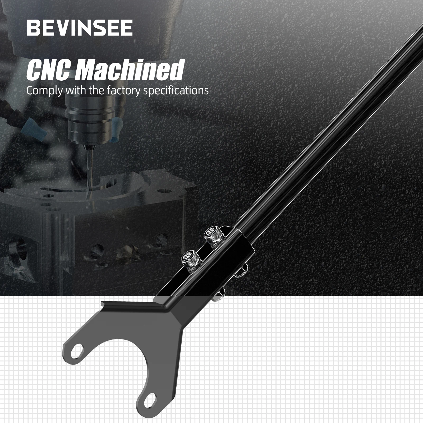 BMW E46 323i 323ci 325i 325ci 328i 328ci 330i 330ci 1999-2006 BEVINSEE Rear Strut Brace Bar Anti-Roll Sway Bar