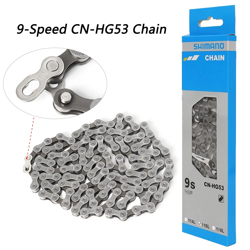 

ALIVIO CN-HG53 9-скоростная супер узкая HYPERGLIDE HG цепь для велосипеда 116 звеньев для горного шоссейного велосипеда запчасти