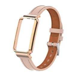 Premium Metal & Genuine Leather Strap for Smart Watch - Elegant Bracelet Case Protector with Band Cover (6)