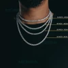 KNOBSPIN D Color Moissanite Tennis Necklace 925 Sterling Sliver Plated 18k Gold Necklace for Woman Man Hiphop Party Jewelry 5